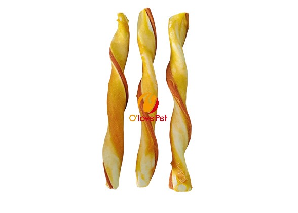 Chicken and Rawhide spiral twists